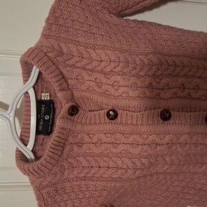 Girls 100% Merino Wool Pink Cardigan- The Irish STORE